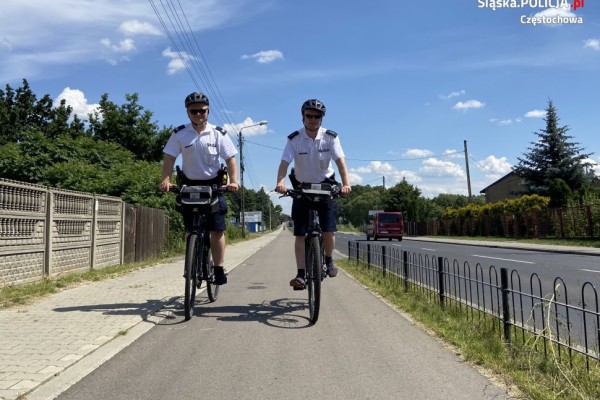 Policyjne patrole rowerowe w Częstochowie
