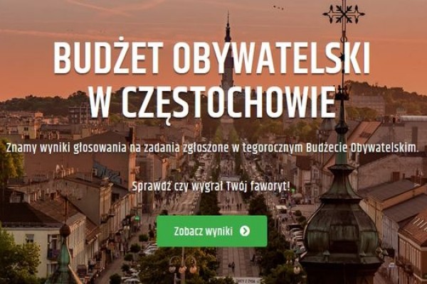 139 zadań do realizacji w siódmej edycji budżetu obywatelskiego w Częstochowie