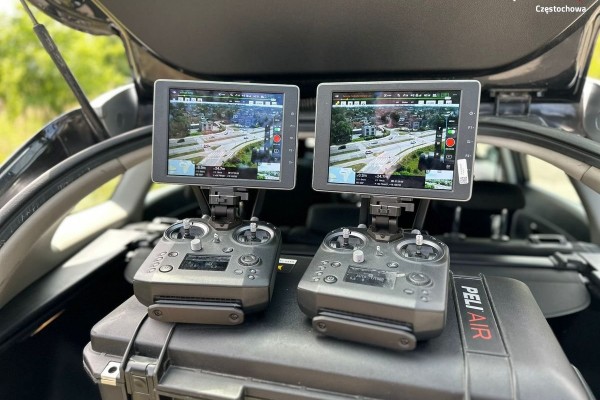 Policyjny dron pomagał dbać o bezpieczeństwo na częstochowskich drogach