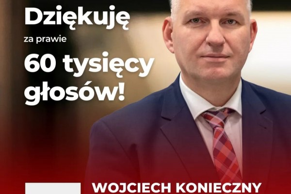 Wojciech Konieczny ponownie senatorem z Częstochowy. Rywale daleko w tyle