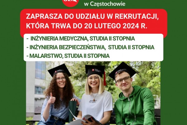 Zimowa rekrutacja na częstochowski uniwersytet