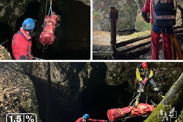Ratownicy z Jurajskiej Grupy GOPR uratowali mężczyznę, który wpadł do Jaskini Urwistej
