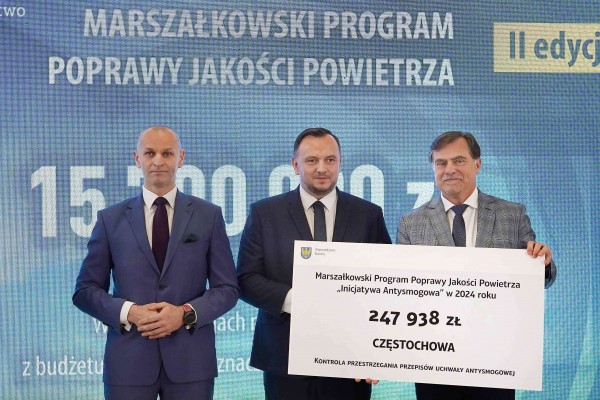 Prawie ćwierć miliona złotych na poprawę jakości powietrza w Częstochowie